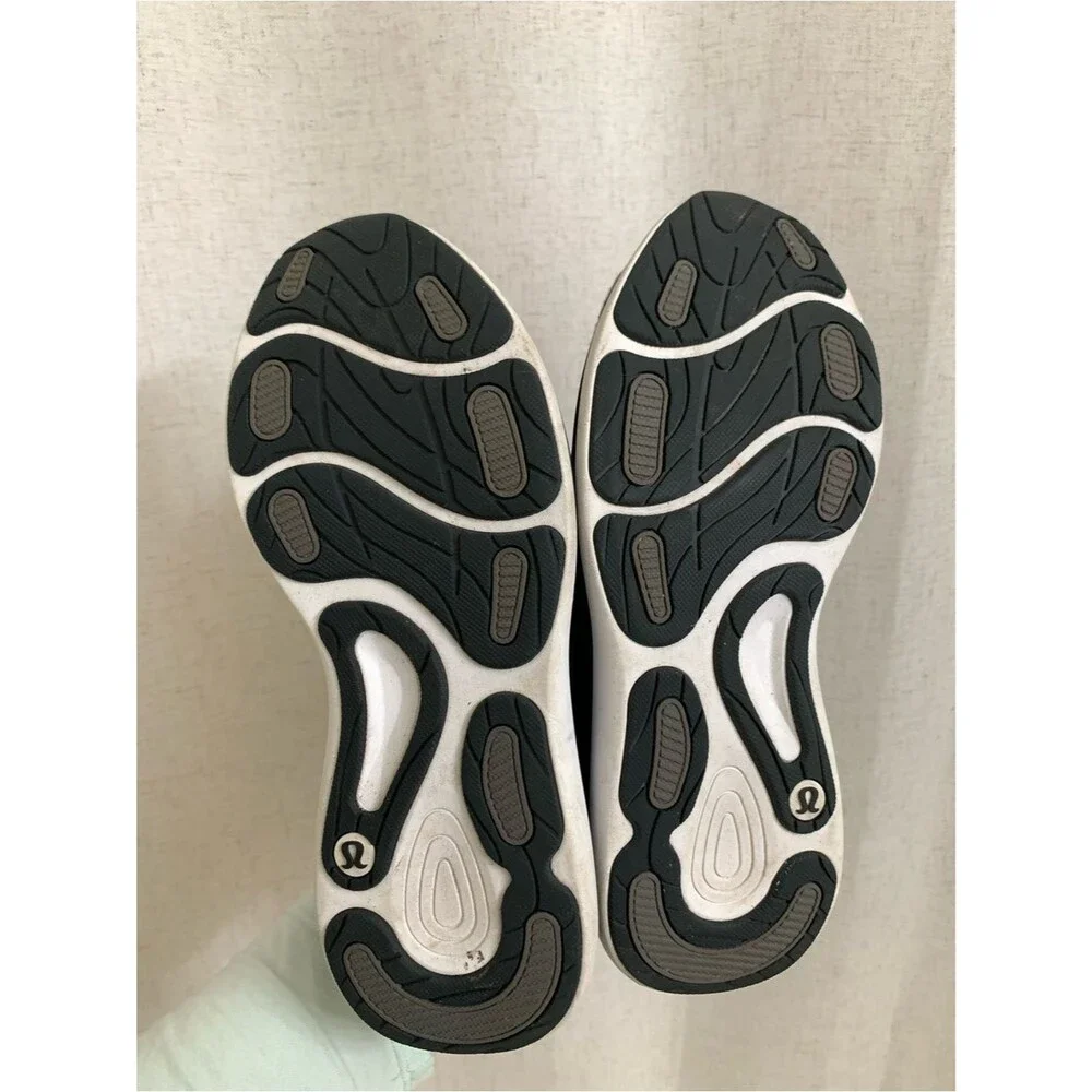 lululemon Chargefeel Low Black White Anchor Run Train Women's Sneakers 8.5